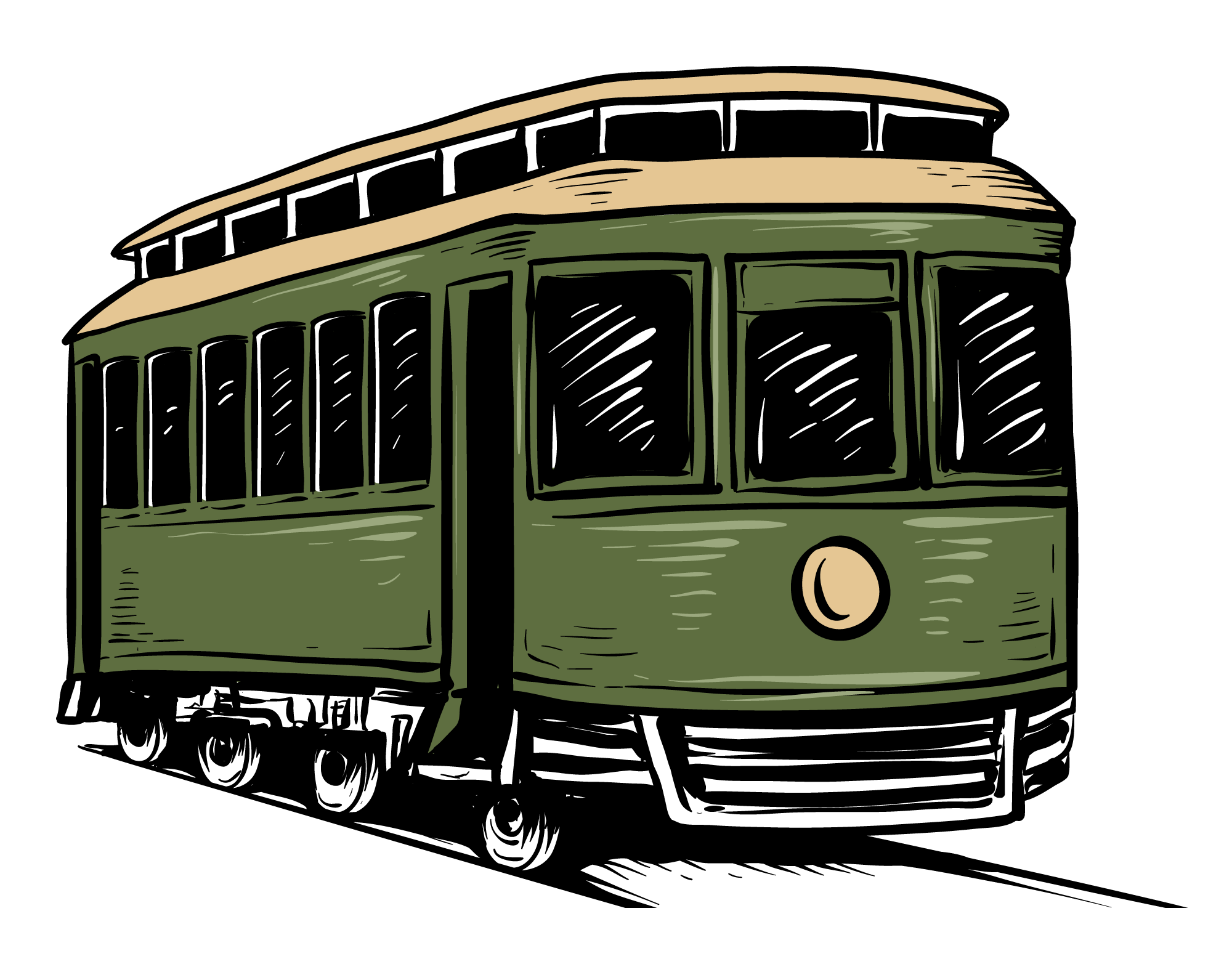 Maumee Street trolley logo