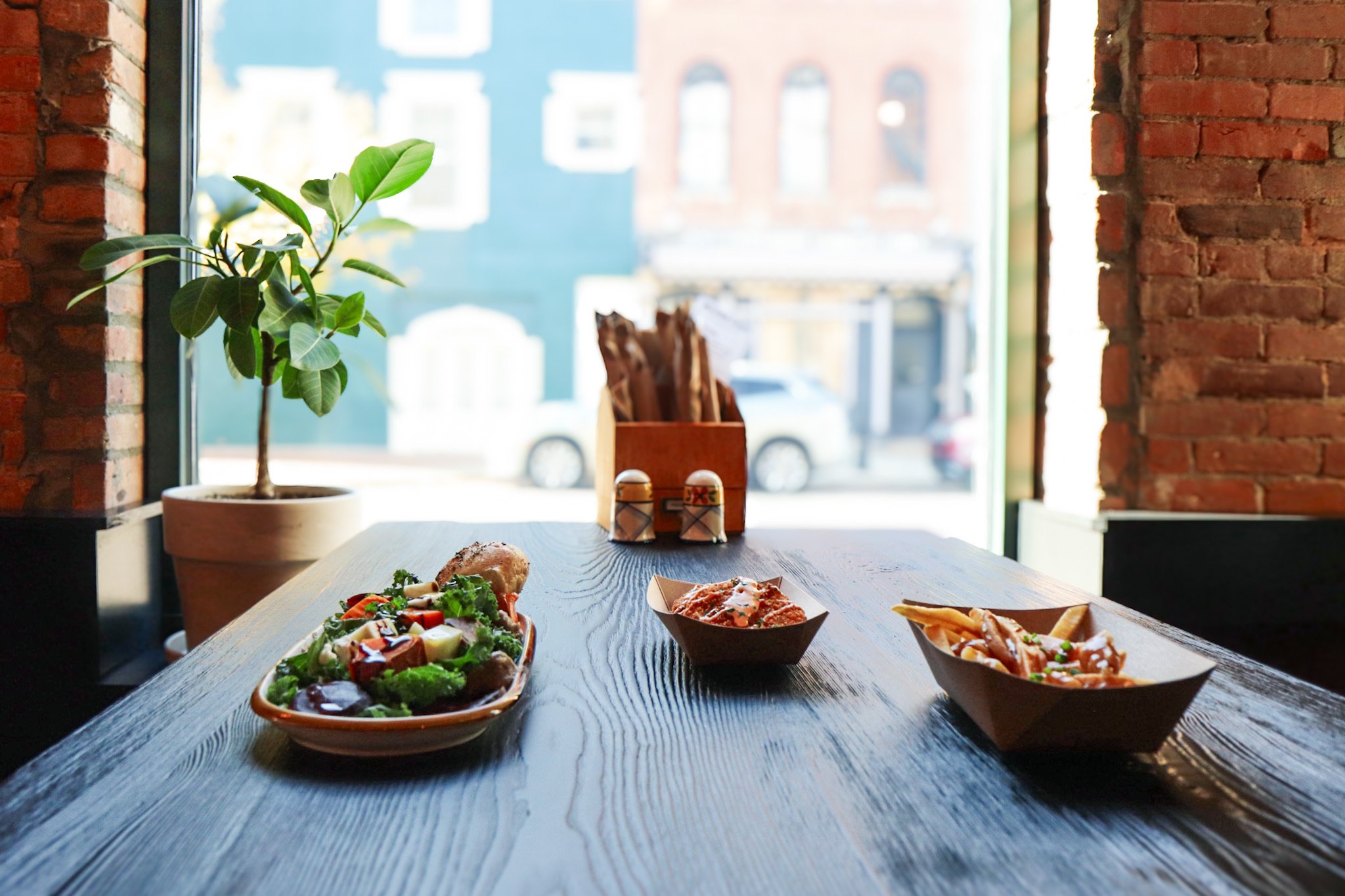 Inside Maumee Street taproom + kitchen